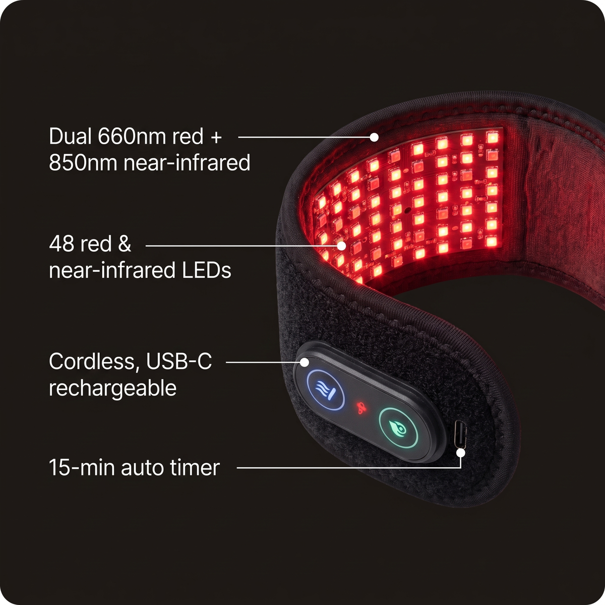 Osteane Wrap — red and near-infrared LEDs