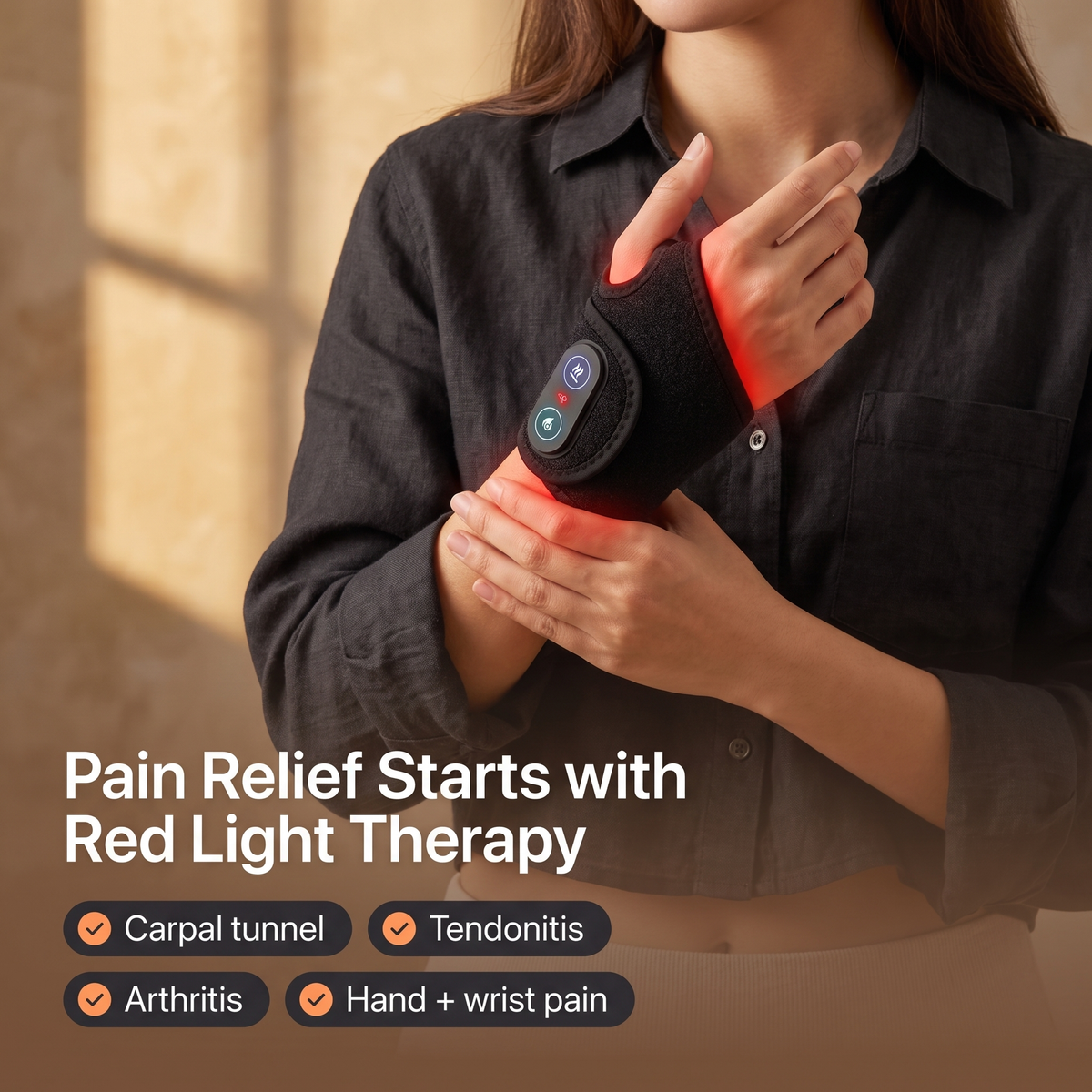 Pain relief starts with red light therapy