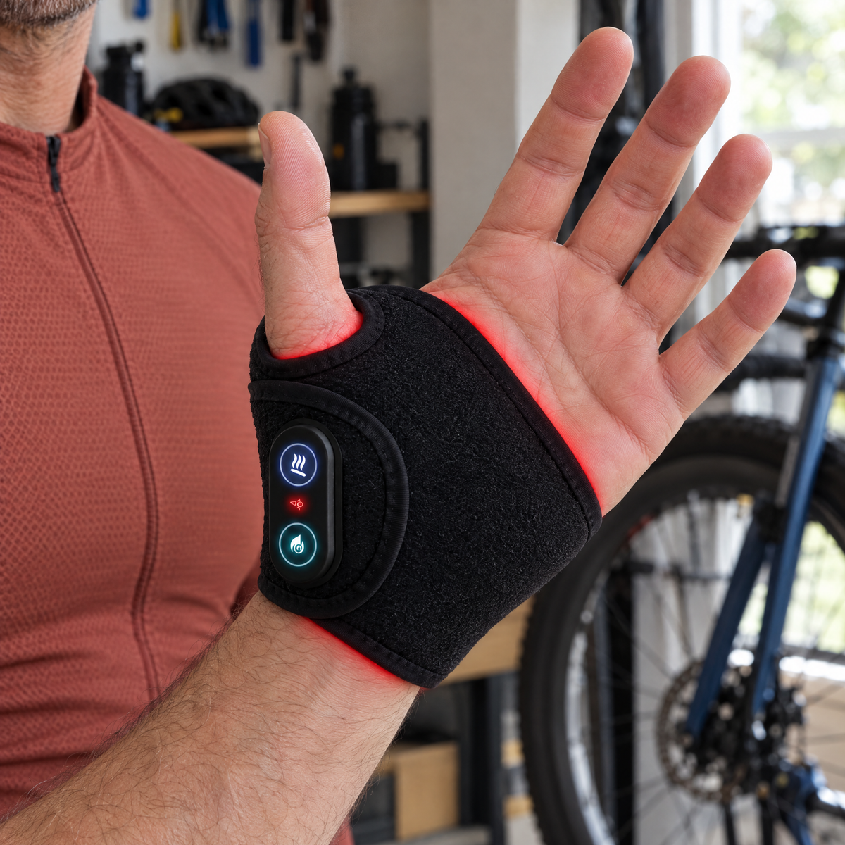 Close-up of Osteane Wrap after a ride — AI-generated illustration